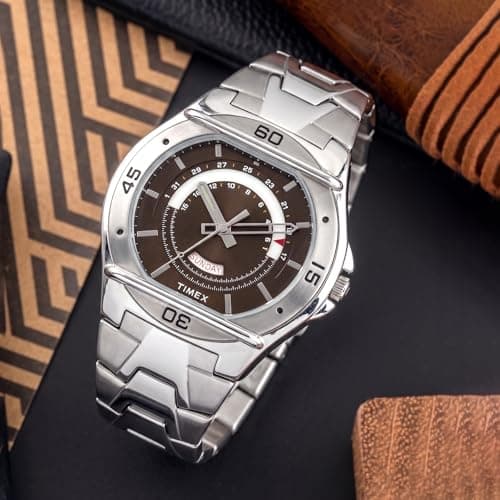 TIMEX Round 45mm Brown Dial Analog Men Watch - TW000EL09 2