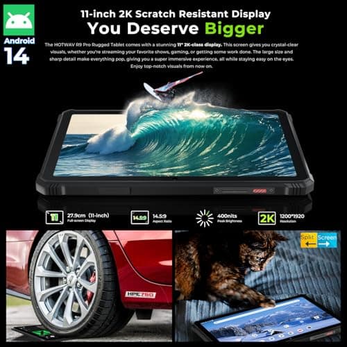 HOTWAV R9 Pro Android 14 Rugged Tablet (Red) 2