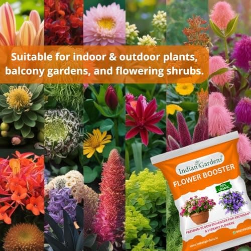 Indian Gardens - Flower Booster | Flowering Plant Food for Heavy Blooming | Promotes Bigger, Brighter Flowers & Healthy Growth | Suitable for All Flowering Plants (400 Grams) 4
