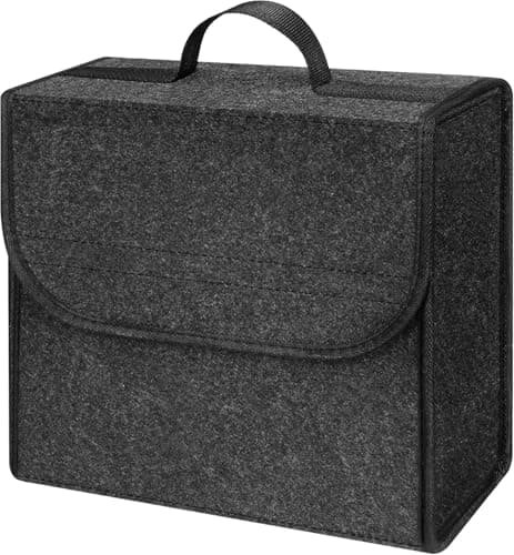 JVCV® Car Trunk Boot Organizer, Car Storage and Organizer Anti Slip Car Accessories Organizer for Car, Suv, Sedan, Truck, Minivan Anti Slip Bottom (Small).