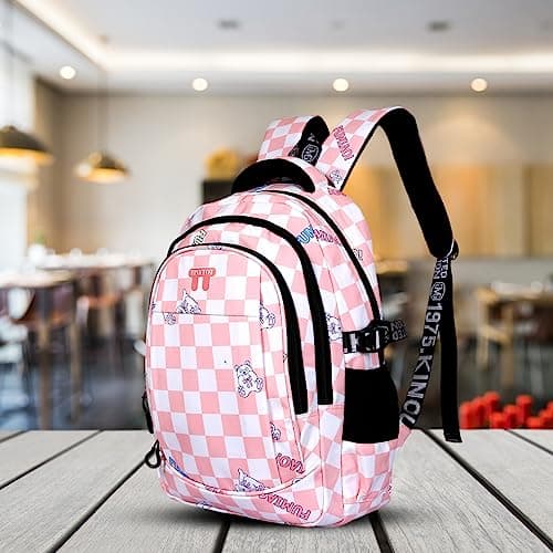Tinytot 30 Litre, Stylish & Trendy Bag Water Resistant High Storage Heart Star Printed School Backpack College Backpack Travel Backpack Bag for Boys & Girls, 2nd Standard Onwards 18 Inch 5