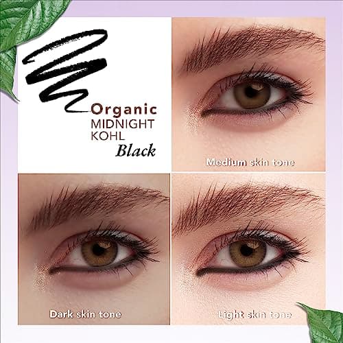 Organic Harvest Midnight Kohl | Intense Black Waterproof Kajal Pencil | Certified Organic, 0.30gm 5