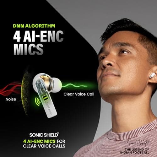 ACwO DwOTS Fire India's First in-Ear + Half-in-in Ear Earbuds in one case, 3+3 EQ Modes, Wireless Charging Enabled, AI-ENC with Quad Mic (Cosmic Silver) 4