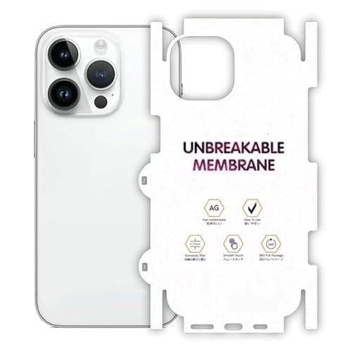 JGD PRODUCTS Matte Finish Full Body Cover Back Protector Compatible with iPhone 14 Pro Max | Unbreakable Membrane Scratch Guard Full Fit Protective, Case Friendly, (Back & Side) (Pack of 1)