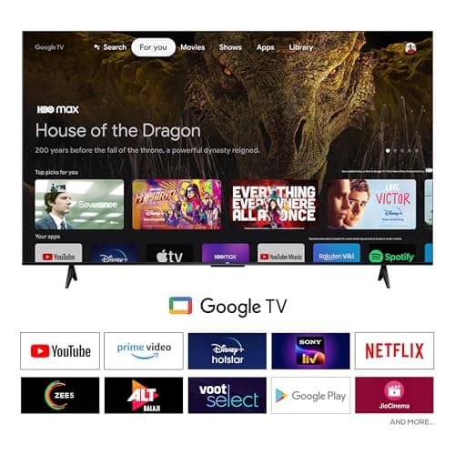 TCL 108 cm (43 inches) 4K UHD Smart QLED Google TV 43T6D 3