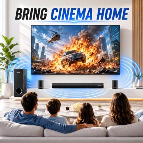 Blaupunkt SBW Chicago HT5.1 Soundbar with Wired Subwoofer & Satellites, Bluetooth, HDMI, Optical, USB, AUX, DSP Sound, Remote Control for Room Home Theater (Black) 2