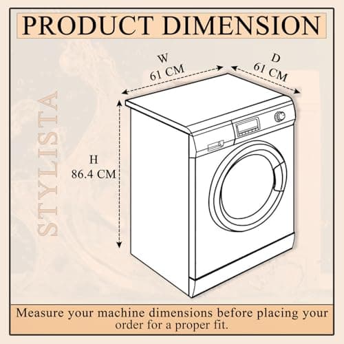 Stylista Washing Machine Cover Compatible for LG 7 Kg Fully-Automatic Front Loading FH0G7QDNL02 Grey 2