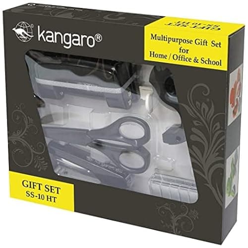 Kangaro Desk Essentials SS-10HT Combo Gift Pack|Stationery Gift Set for Office, Diwali, Weddings, Birthday, Holiday Presents, Celebrations|Black, Packof 1 | Color May Vary