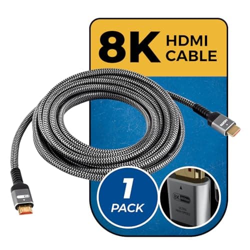Orei 8K HDMI Cable 5M(16.4Ft) - 8K@60Hz HDMI Cable 2.1 With Ethernet & HDCP 2.3, Lightning Fast 48Gbps Bandwidth, HDR, Earc & 3D Support - HDMI 4K@120Hz For Tvs, Gaming Consoles & More (1 Pack), Grey 3