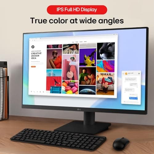 LG 24MS550 60.4 cm (23.8 Inch) FHD (1920x1080) IPS PC Monitor with 100Hz, 5ms (GtG), Flicker Safe & Reader Mode, 2xSpeakers, 2xHDMI, Tilt/Height Adjustable, 3-Side Virtually Borderless Design (Black) 5
