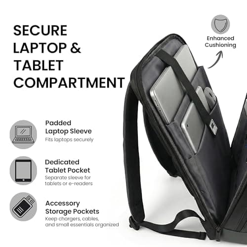 UBIQ Laptop Bag for 15″ Laptop I Water Resistant Business Travel Brief with Padded Compartment & Organiser I Stylish & Durable Bag for Men 2