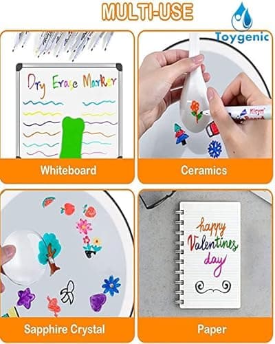 SHINETOY 8 pcs Magical Water Pen, Magical Floating Ink Pen, Erasing Whiteboard Marker, A Watercolor Pen That Can Float in The Water, Painting Pens Kit Set for Kids,Plastic 4