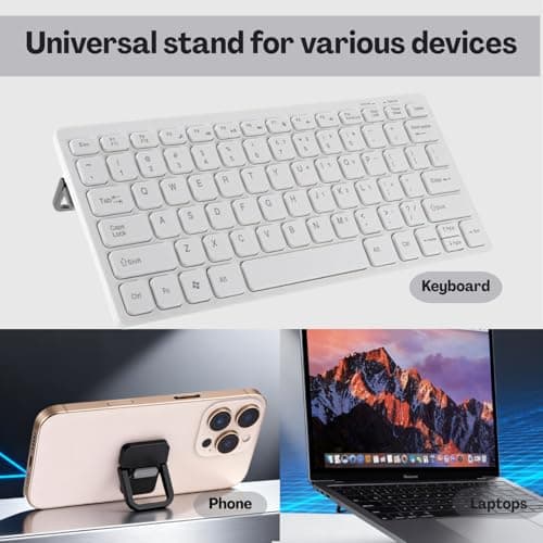 Flavizo 2PCS Portable Mini Laptop Stand – Adjustable Alloy Keyboard Riser with Rubber Feet and Non-Slip Pads, Lightweight Holder for Desk (Black) 6