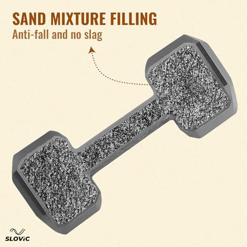 Slovic Dumbbell Set [5 Kg Each] | Home Gym Dumbbells for Daily Workout | Quality Fitness Equipment for Strength Training | Non-Slip Coated Handle | Perfect for Women & Men 4