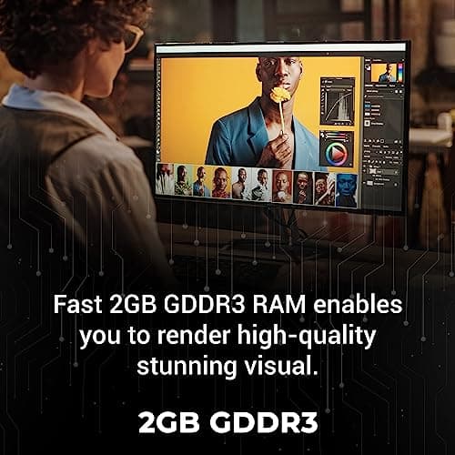 ZEBRONICS Gt610 2Gd3 with Pcie 2.0,Multiconnectivity Hdmi Dvi Vga,High Efficiency,Heatsink with Fan.,pci_e,ddr3_sdram,2 GB 5
