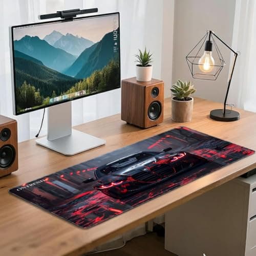 ON TREND Extended Gaming Mouse Pad, Large Desk Mat with Non-Slip Rubber Base, Smooth Control Surface, 23 x 11 Inch (Car) 5