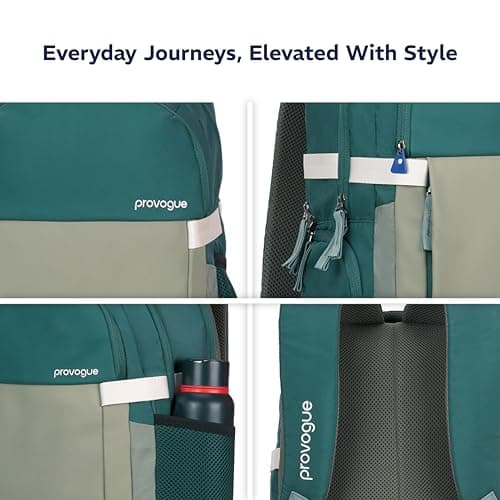 Provogue Urban Laptop Backpack 30L with 3 large compartments and Rain Cover | Backpack Bag for Man, Laptop Bag 15.6 Inch, Travel & Office Backpack for Men and Women with Laptop Compartment | Green 5