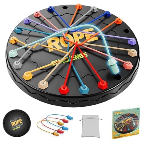 ROSTON Rope Untangling Puzzle Game for Kids & Adults | 10-in-1 Twisted Rope Brain Teaser Set | Educational Strategy Toy for Family, Travel & Party Fun | Multi-Level Logic & Skill Challenge