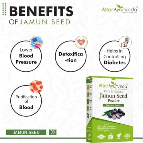 Attar Ayurveda Jamun Seed Powder for Diabetes - 250 grams 3