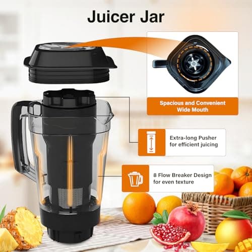 V-Guard Precia NX Juicer Mixer Grinder 750 W (New Launch) | 3-Year Motor Coverage | 4 Versatile Jars | Juicer, Large, Medium & Small | Compact ABS Body | SS Rust-Resistant Blades 4