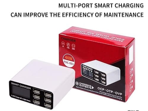CARE CASE 40W Multi-Port Smart Charger with QC 3.0, 6 USB Ports 3