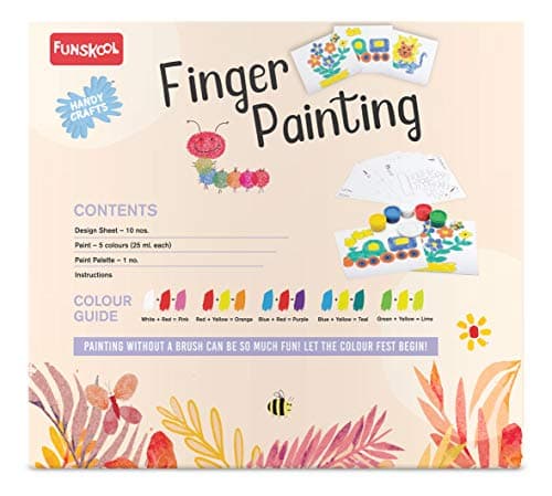 Handycrafts Funskool Finger Painting Kit, DIY Kit, Art and Craft Set for Kids, Learning, Fun & Engaging Activity for Childrens, Multicolour, Gift Set for Kids, Age 5+ Years 3