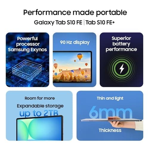 Samsung Galaxy Tab S10 FE+, S Pen in-Box, 27.7 cm (13.1 inch) Display, AI Writing, Desktop Mode, Pre Loaded Pro Apps, 8 GB RAM, 128 GB Storage, Wi-Fi Tablet, Silver 3