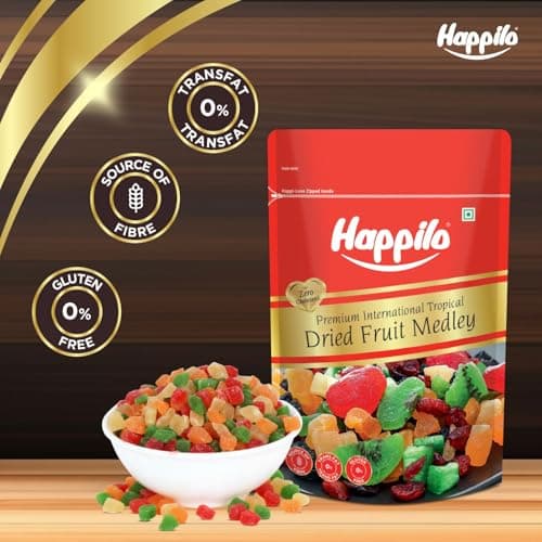 Happilo Premium International Dried Tropical Fruit Medley 200g | Healthy Snacks, Dry fruits|Wholesome & Vitamin Rich Healthy Snack | No Artificial Colors | No Preservatives 4
