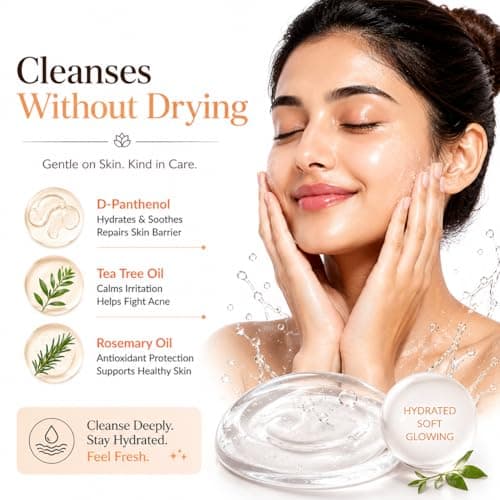 Indian care Glow Charger Facewash with Vitamin C & Niacinamide - Deep Pore Cleansing & Skin Brightening Formula - For All Skin Types - 100ml Pack of 1 3