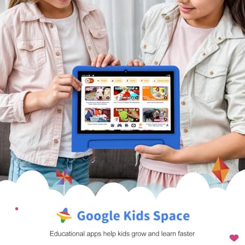 CFVOCUY 2025 Kids Tablet, 10.1" Children's Tablet with Case, Quad-Core, 2+32GB Storage (1TB Expand), Pre-Installed Educational Apps and Parental Control, WiFi, for Ages 4-14, Eye Protection Mode 4