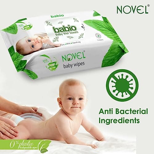 Novel Baby Wet Wipes 72 Wipes (72 Count Pack of 4, Label) 3