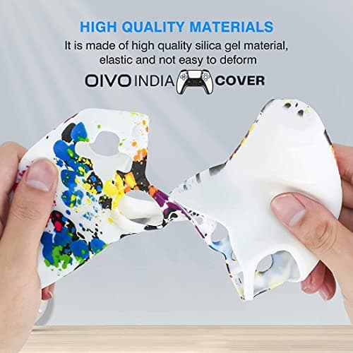 OIVO INDIA Multicolor Controller Silicone Cover Case PS5 Controller Skin Anti Slip Protective Case Sleeve Compatible for Sony PS5 Controller 5