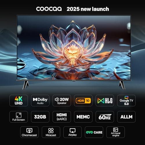 coocaa 138 cm (55 inch) 4K Ultra HD Smart LED Google TV | HDR10 | 20W Powerful Speakers | 55Y74 Plus 2