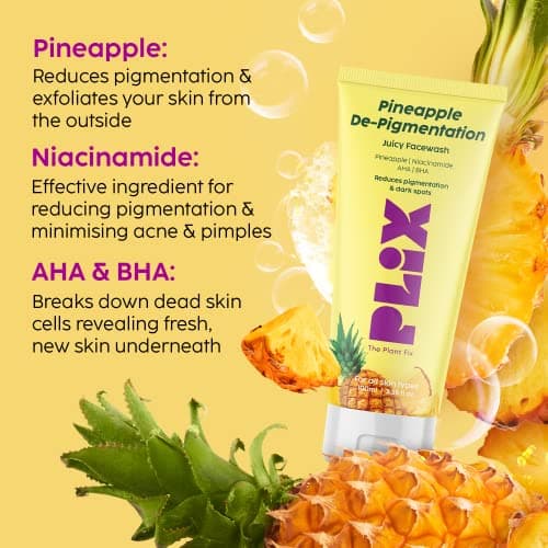 The Plant Fix Plix 5% Pineapple Foaming Facewash For Depigmentation,100ml | Cleanser For Skin Brightening & Even Toned Complexion | Free Of Sulphates, Paraben & Silicones 3