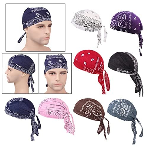 Meadawgs® Durag Skull Cap Hair Loss Head Scarf Muslim Bandana Turban Headwear Red|Clothing, Shoes & Accessories | Womens Accessories | Hats|1 Piece Durag 3