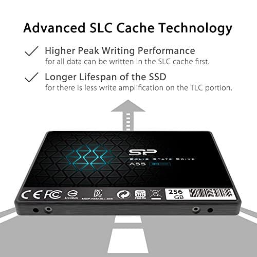 Silicon Power 256GB SSD 3D NAND A55 SLC Cache Performance Boost SATA III 2.5" Internal Solid State Drive SU256GBSS3A55S25AH 4