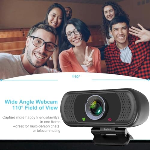 ToyNeX Full HD 1080P Webcam with Microphone, Pro Streaming Computer Camera, Widescreen USB Web Camera for Desktop PC Laptop.(Black) 4