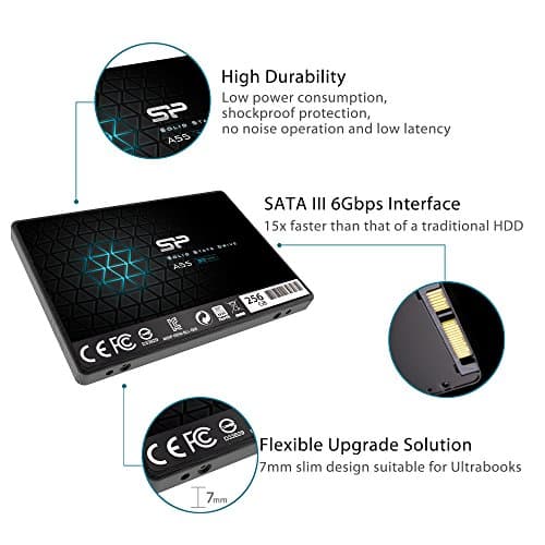 Silicon Power 256GB SSD 3D NAND A55 SLC Cache Performance Boost SATA III 2.5" Internal Solid State Drive SU256GBSS3A55S25AH 5