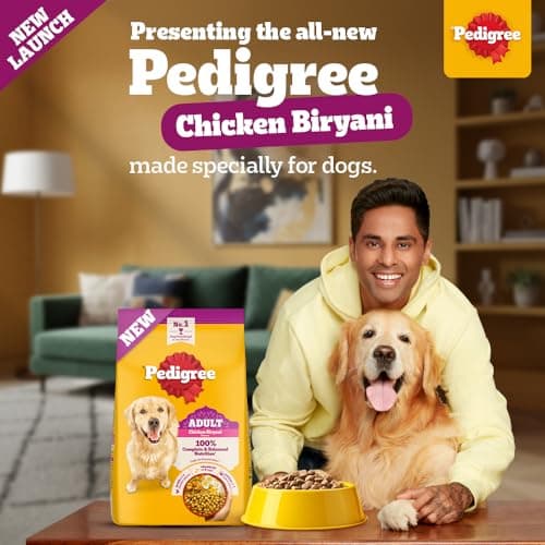 Pedigree Adult Dry Dog Food, New Chicken Biryani Flavour, 2.8kg, Protein of 4 Chicken Pieces, Vitamin D3 of 6 Eggs, Calcium of 7 Cups of Yogurt, 100% Complete and Balanced Nutrition​ 2