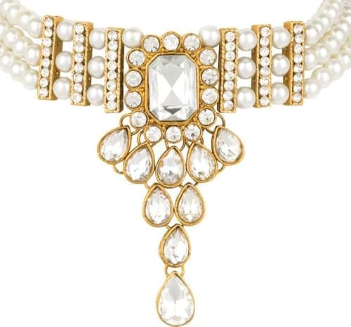 ASMITTA Stunning Gold Plated Jewellery Set for Women - NS1189GLD 3