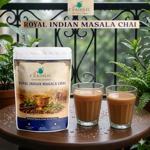 CHAIOLIC Royal Indian Masala Chai patti Trial Pack 100g (Pack of 1) | Premium Assam CTC tea, cardamom, tulsi, cloves, black pepper, ginger (adrak) and licorice. with 100% Natural Spices, Masala Tea Fo 4
