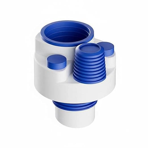 Kitchen Sink Multi-Drain Connector High-Efficiency Drainage Anti-Foul Smell Drain Pipe Adapter Easy Installation Triple Pipe Splitter for Plumbers Blue White Four-way| Home Improvement |
