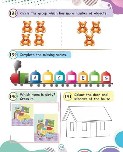 GIKSO Combo of 250 Brain Puzzles Book and Maths Activity Book – 1 | Includes 325+ Brain Boosting Activities for Kids 3 - 5 Years Old (English) 4