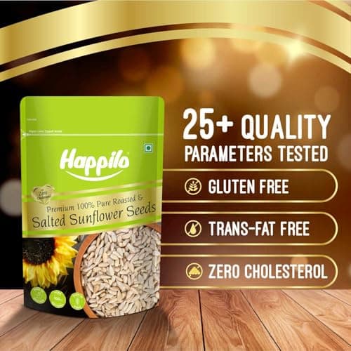 Happilo Premium Roasted & Salted Sunflower seeds (No shells) 250g ( Pack of 2 ), (8906081123466_Grocery) 5