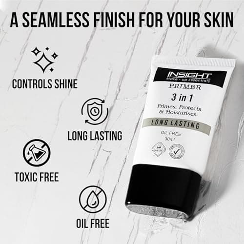 INSIGHT 3-in-1 Primer | Matte Finish | Primes, Protects & Moisturizes | Oil-Free with Pore Blurring | Long-Lasting Formula | For All Skin Types | 30ml 5