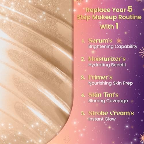 FACESCANADA Strobe Skincare Combo for Instant Glow | Strobe Serum, 15ml + CC Tint - Sunset Glaze, 18ml | SPF 30 | Dewy Highlighter Like Glow | For Light To Medium Skin | Pack of 2 5