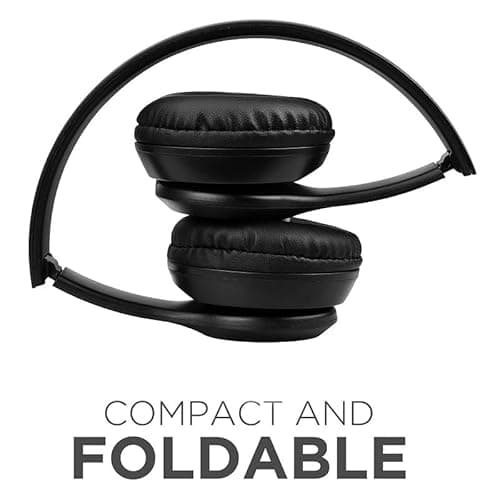 P47 Wireless Over Ear Headphones Bluetooth with Mic (Black) 2