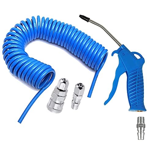 HOSEMART® PU Coil 8mm X 5mm 10 Meter Long SP20 + PP20 Air Blow Gun PM20 Flexible Pneumatic Pipe Polyurethane Spiral Tube Hose Cleaning Dusting Air Compressor Tubing Heavy Duty