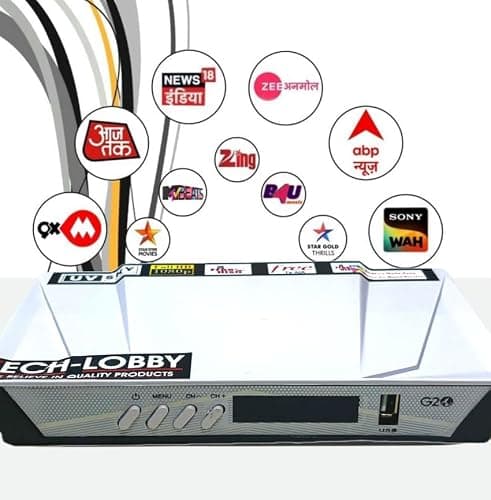 Tech-Unique Digital HD MPEG-4 Free to Air Set Top Box FTA with 5 Multi Language 120+ Channels 3