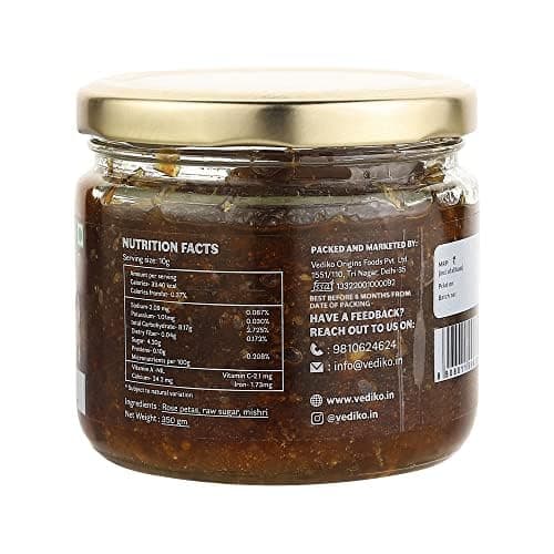 Vediko Origins Gulkand 350Gm|100% Sun-Cooked Pure Rose Petal Jam With No Artificial Flavors|Good For Gut Health|Sweetened With Raw Sugar (Mishri)|Improves Digestion|Natural Coolant|A Healthy Dessert 2